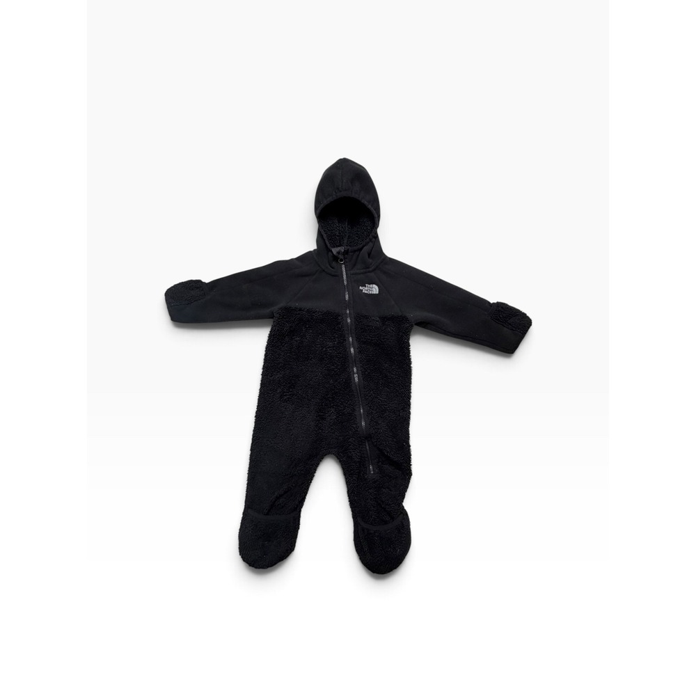 The North Face Infant Black Fleece Bunting Hooded One Piece 6-12M